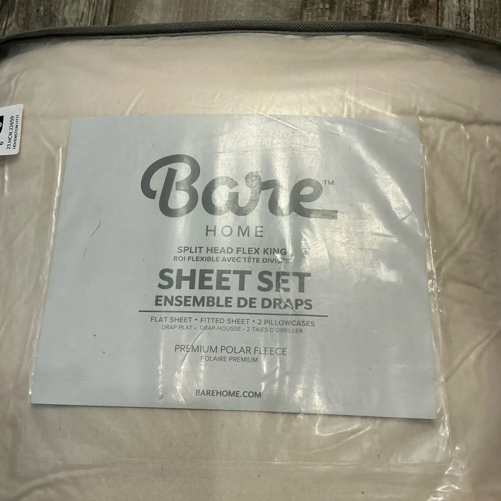 Bare Home Cream Polar Fleece Sheet Set - Soft Cozy Bedding